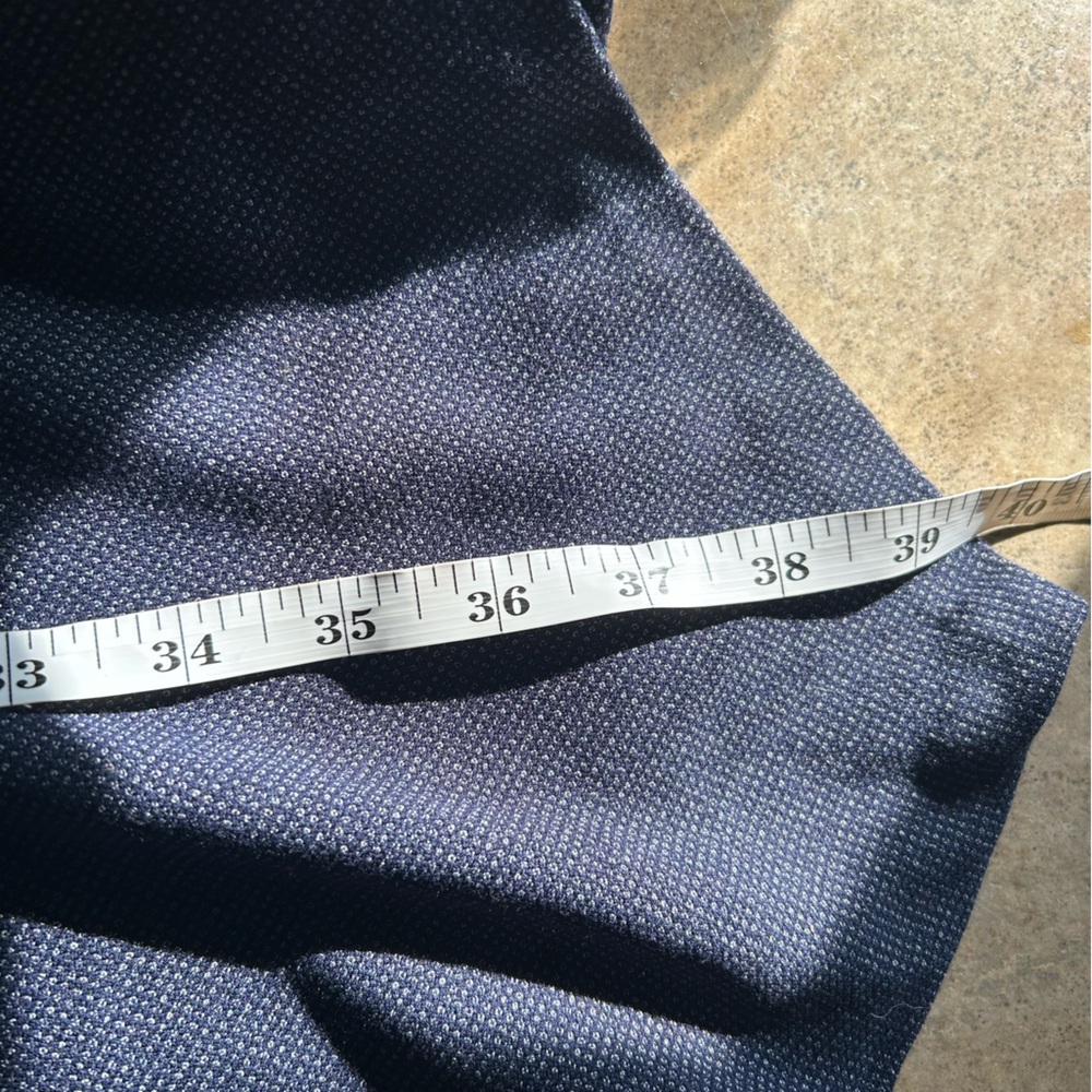 Ann Taylor Dress - navy textured sleeveless w/asymmetrical hem - Picture 10 of 10